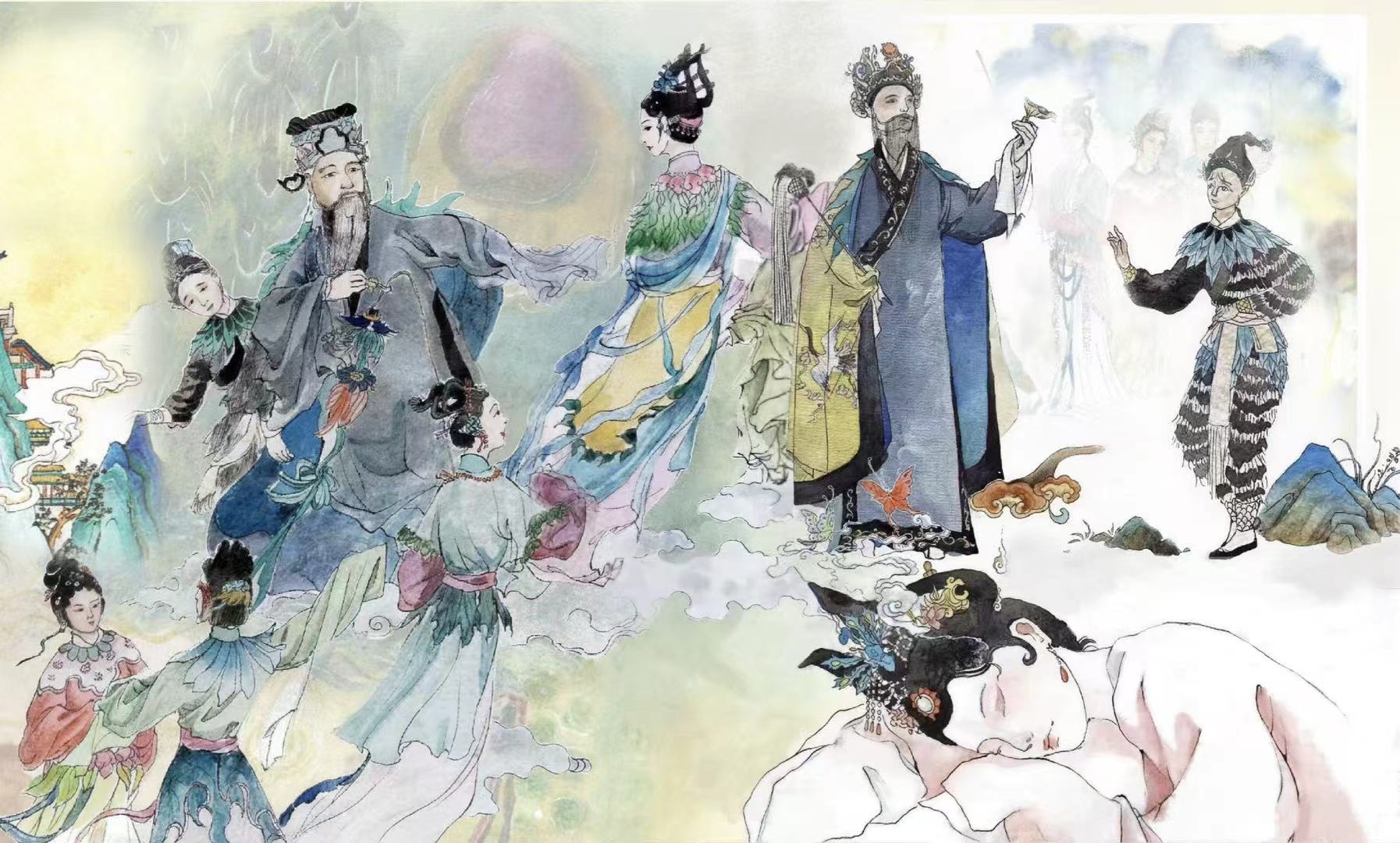大唐主题服装插画